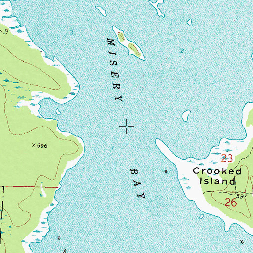 Topographic Map of Misery Bay, MI
