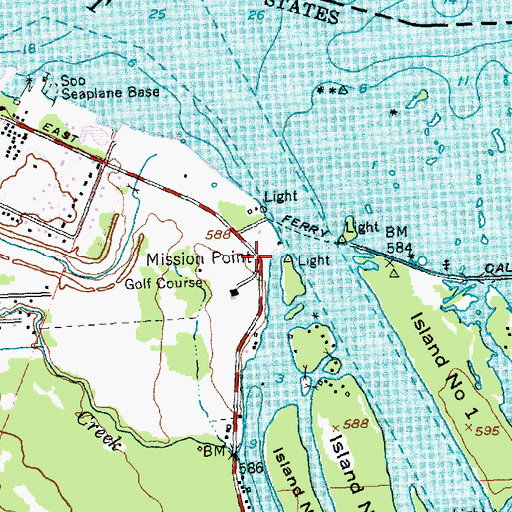 Topographic Map of Mission Point, MI