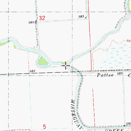 Topographic Map of Misteguay Creek, MI
