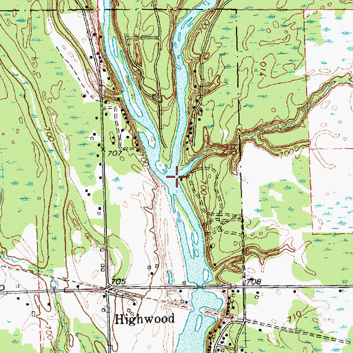 Topographic Map of Molasses River, MI