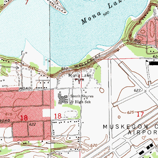 Topographic Map of Ross Lake Park, MI
