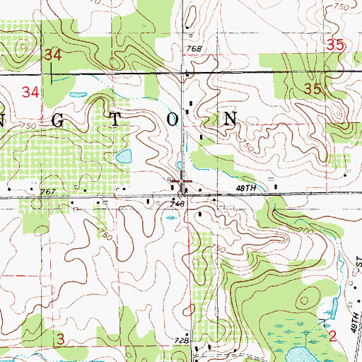 Topographic Map of Monroe School, MI