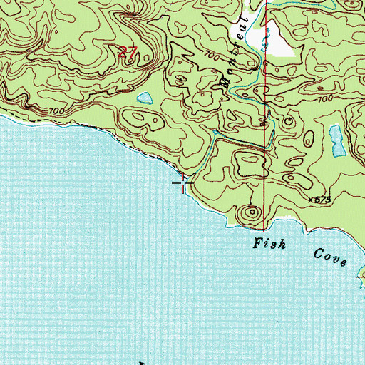 Topographic Map of Montreal River, MI