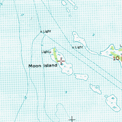 Topographic Map of Moon Island, MI