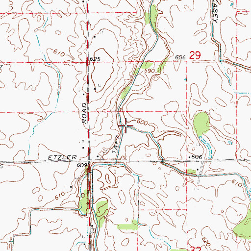 Topographic Map of Moore Creek, MI