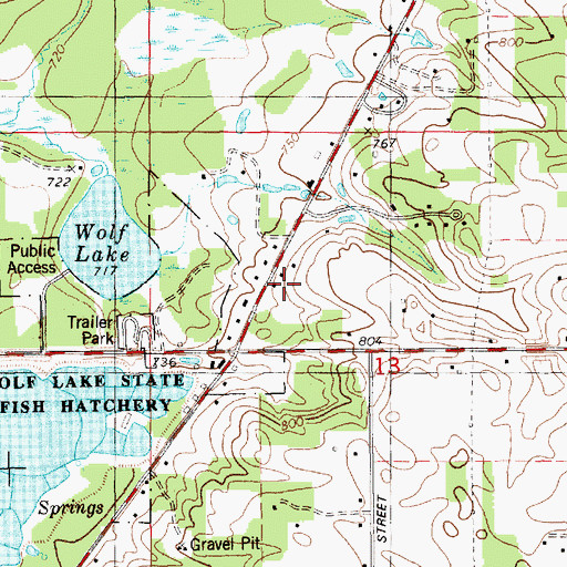 Topographic Map of Moore School, MI