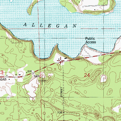 Topographic Map of Moore School, MI