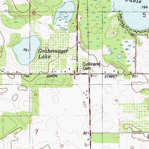 Topographic Map of Moores Corners, MI