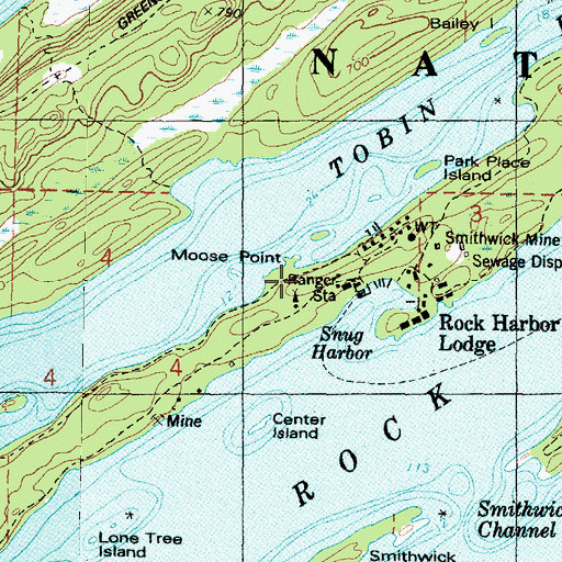 Topographic Map of Moose Point, MI
