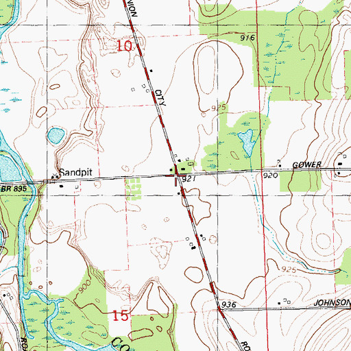 Topographic Map of Morey School, MI