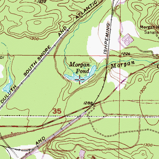 Topographic Map of Morgan Pond, MI