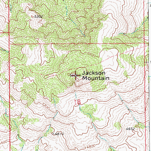Topographic Map of Jackson Mountain, AZ