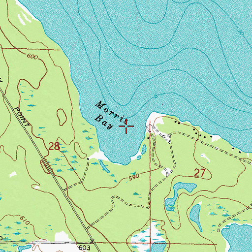 Topographic Map of Morris Bay, MI
