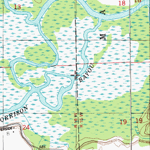 Topographic Map of Morrison Bayou, MI