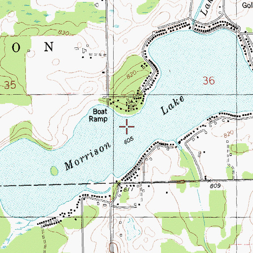 Topographic Map of Morrison Lake, MI