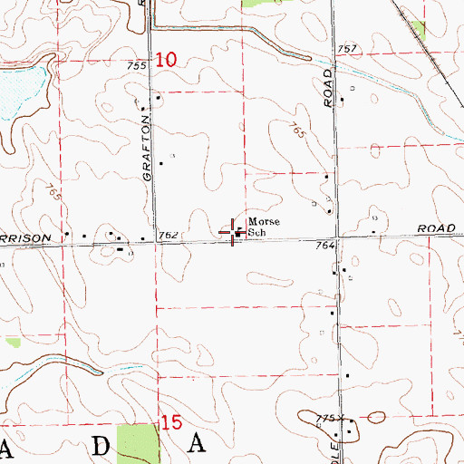 Topographic Map of Morse School, MI