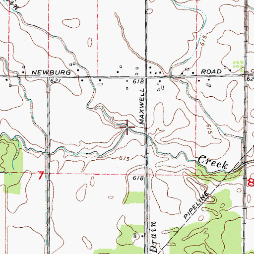 Topographic Map of Mosquito Drain, MI