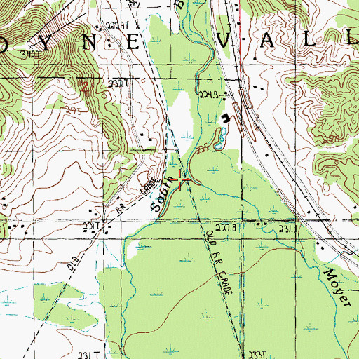 Topographic Map of Moyer Creek, MI