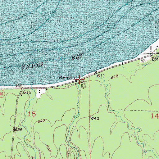 Topographic Map of Mud Creek, MI