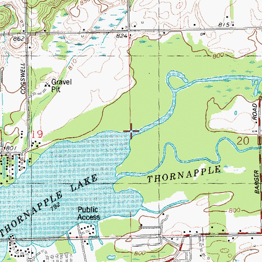 Topographic Map of Mud Creek, MI
