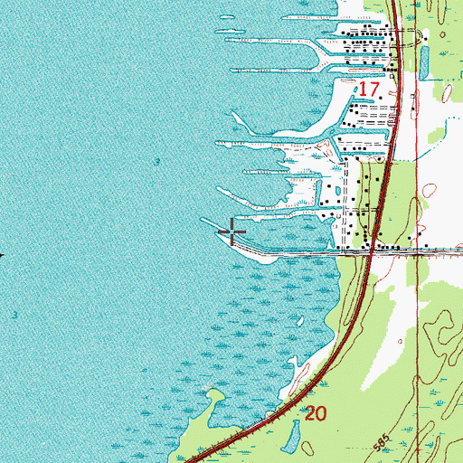 Topographic Map of Mud Creek, MI