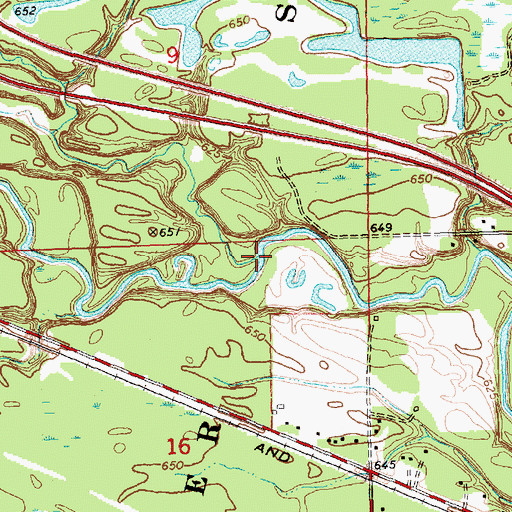 Topographic Map of Mud Creek, MI