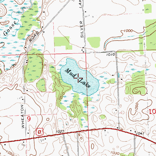 Topographic Map of Mud Lake, MI