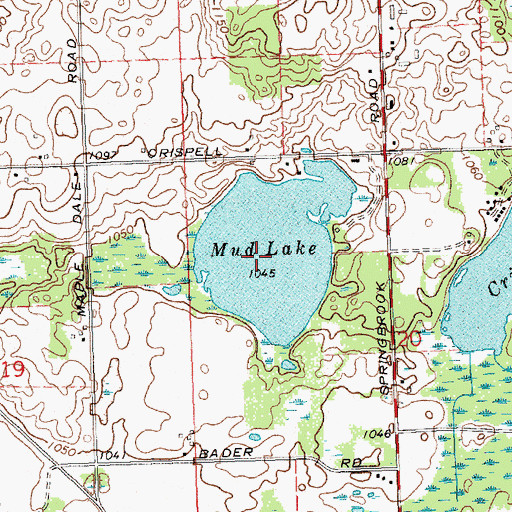 Topographic Map of Mud Lake, MI