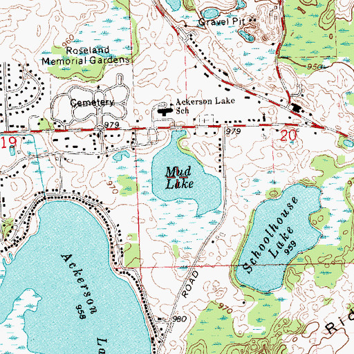 Topographic Map of Mud Lake, MI