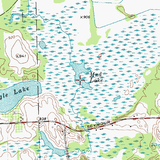 Topographic Map of Mud Lake, MI