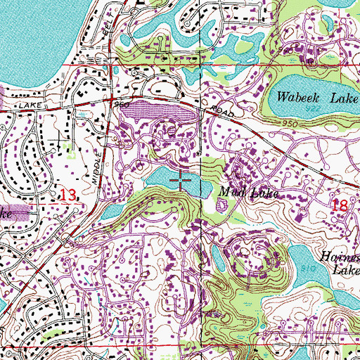 Topographic Map of Mud Lake, MI