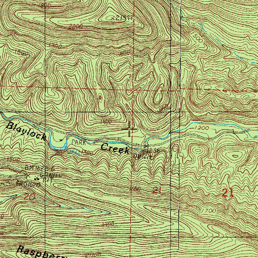 Topographic Map of Caney Creek State Wildlife Management Area, AR