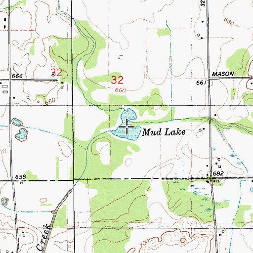 Topographic Map of Mud Lake, MI