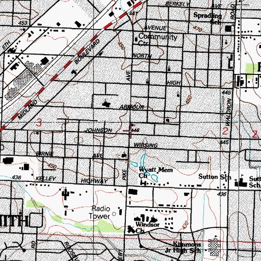 Topographic Map of Apostolic Faith Church, AR