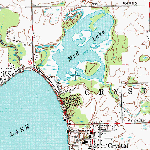 Topographic Map of Mud Lake, MI