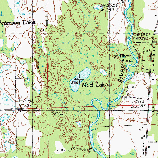 Topographic Map of Mud Lake, MI