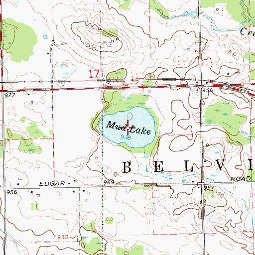 Topographic Map of Mud Lake, MI
