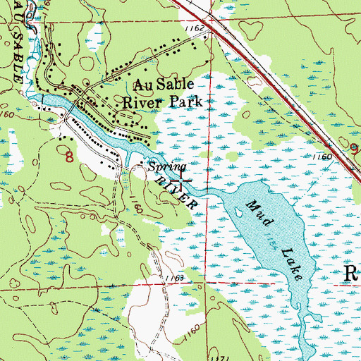 Topographic Map of Mud Lake, MI