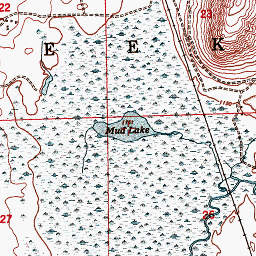 Topographic Map of Mud Lake, MI