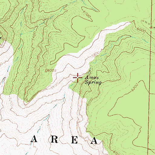 Topographic Map of Amos Spring, AZ
