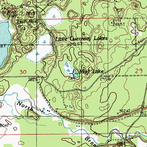 Topographic Map of Mud Lake, MI
