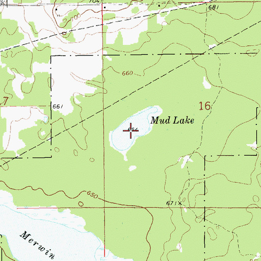 Topographic Map of Mud Lake, MI