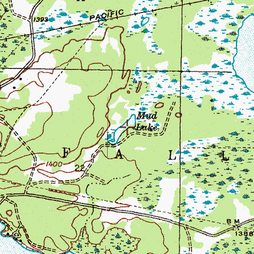 Topographic Map of Mud Lake, MI