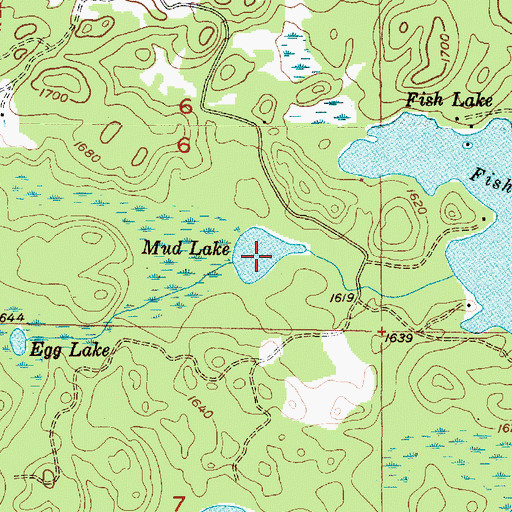 Topographic Map of Mud Lake, MI