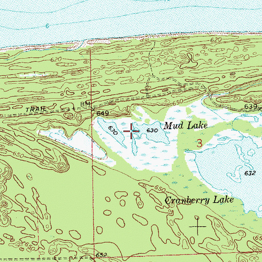 Topographic Map of Mud Lake, MI