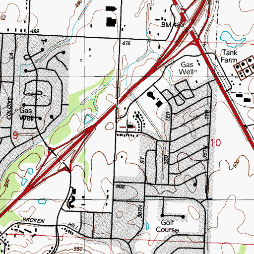 Topographic Map of Cavanaugh Freewill Baptist Church, AR