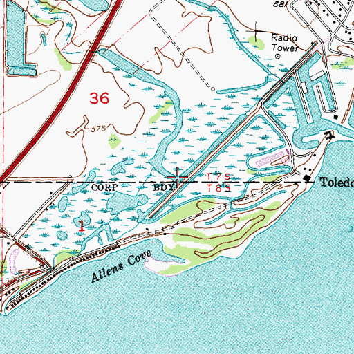 Topographic Map of Muddy Creek, MI