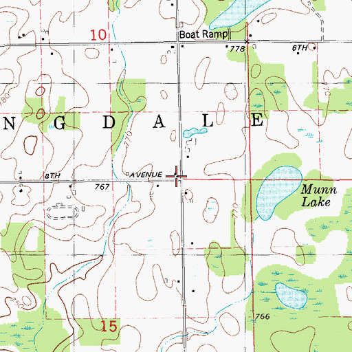 Topographic Map of Munn School, MI