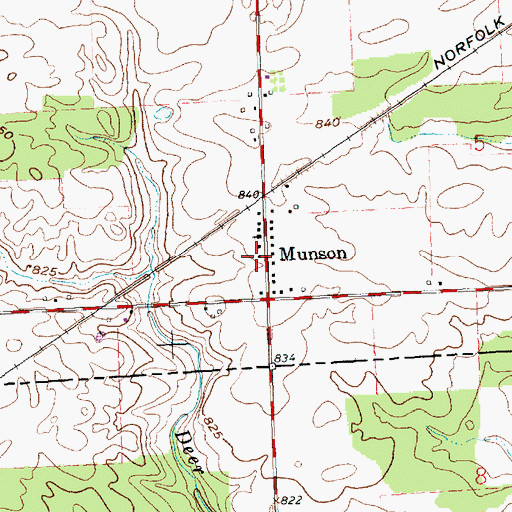 Topographic Map of Munson, MI