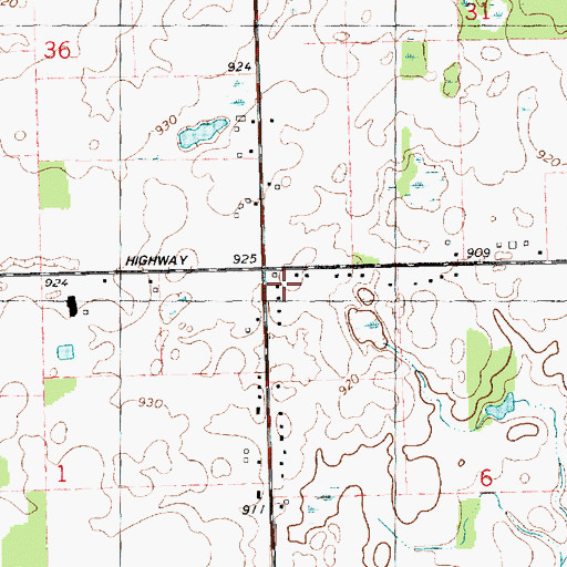 Topographic Map of Munson School, MI